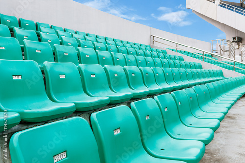 Empty seats in the stadium