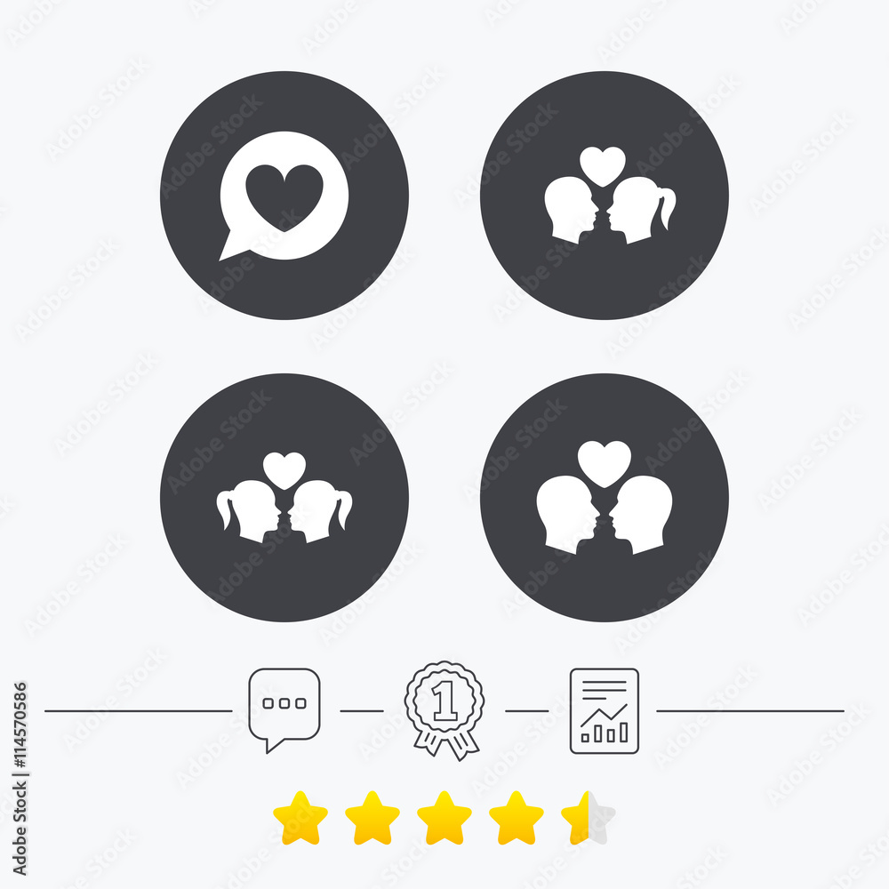 Couple love icon. Lesbian and Gay lovers signs. Couple love icon. Lesbian and Gay lovers signs.