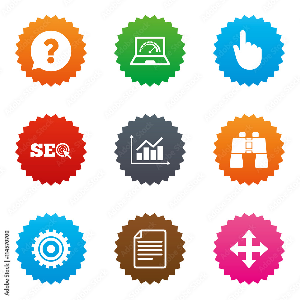Internet, seo icons. Analysis chart sign. Internet, seo icons. Analysis chart sign.