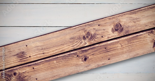Composite image of wooden planks background