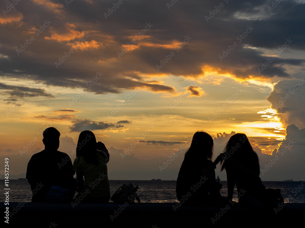 sunset in manila bay, Philippines