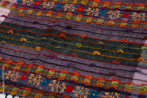 Chinese style pattern made of fabric scarves