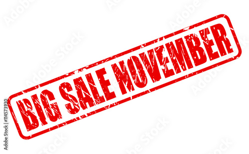 BIG SALE NOVEMBER RED STAMP TEXT