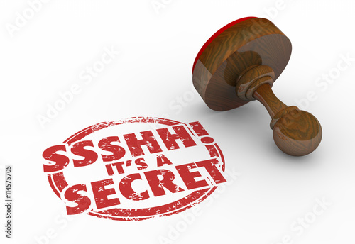 Obraz na plátně Ssshh Its a Secret Classified Confidential Personal Stamp 3d Ill