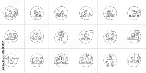 Icon Line business concept vector design