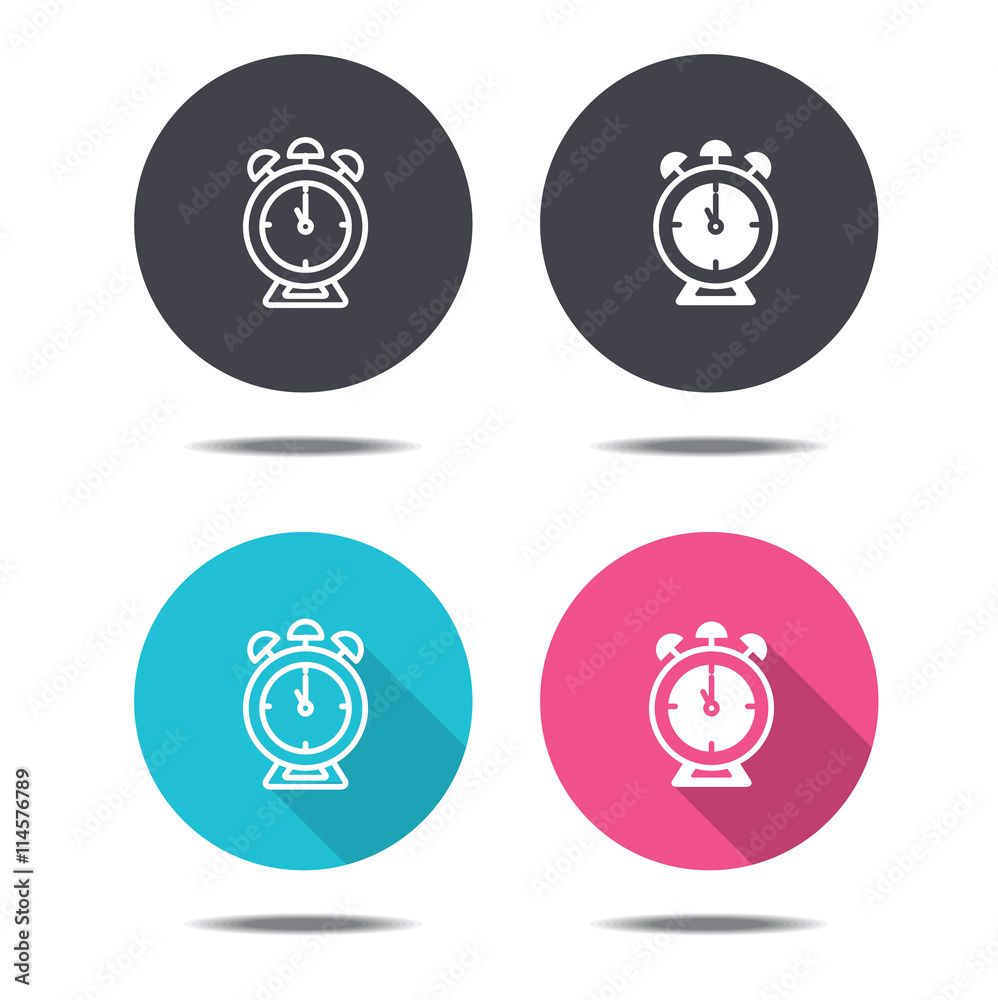 icon black pink and blue clock vector design