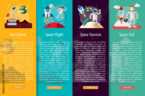 Space and Universe Vertical Banner Concept