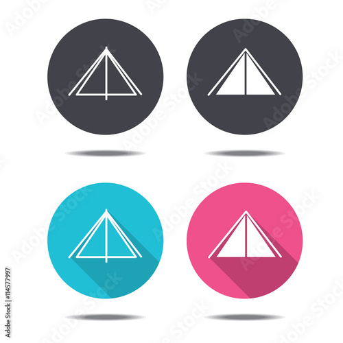 Free Download icon black pink and blue tent vector design - GFXLoad