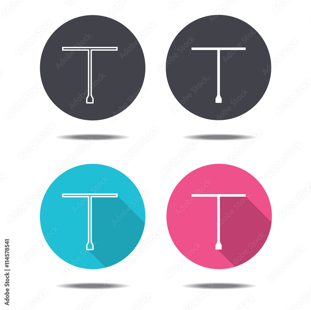 icon black pink and blue wrench vector design 4