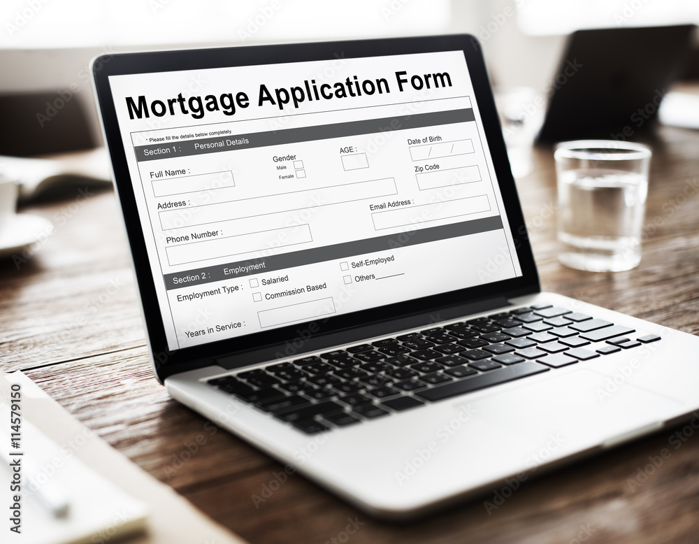 Mortgage Application Form Information Details Concept Mortgage Application Form Information Details Concept
