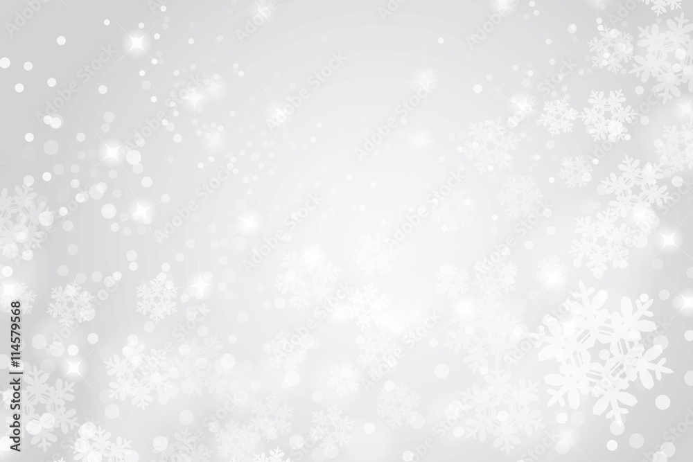 Snow crystal winter background