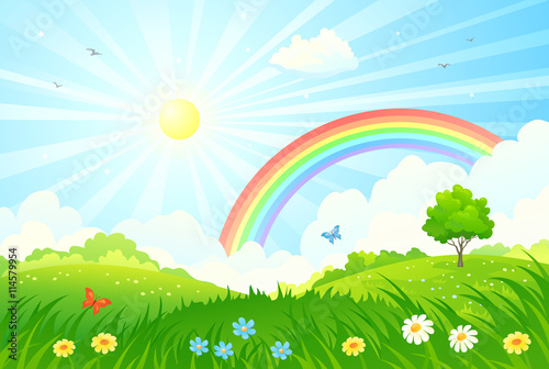 Rainbow and sun