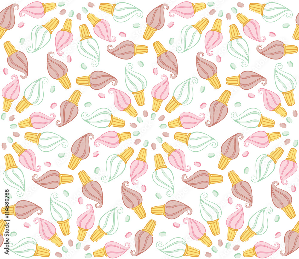 different ice-cream and candy different ice-cream and candy