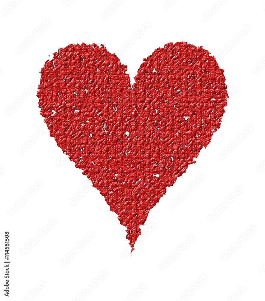 Red heart, on a white background. Illustration. Red heart, on a white background. Illustration.
