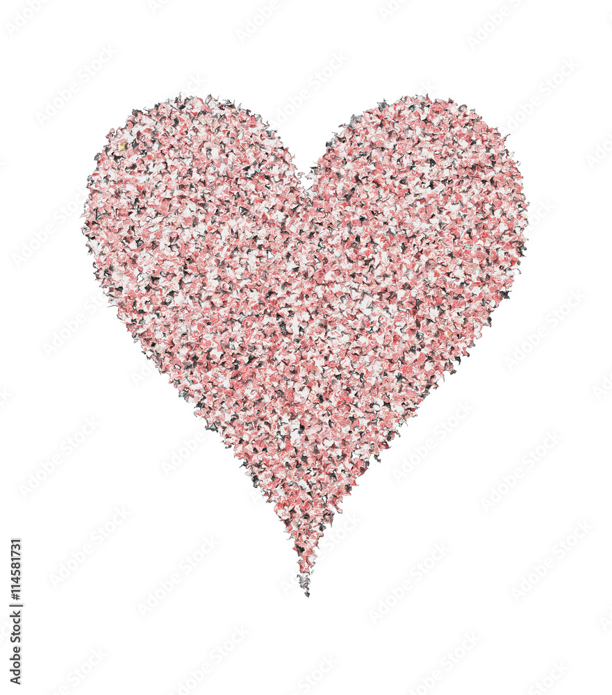 Red heart, on a white background. Illustration.
