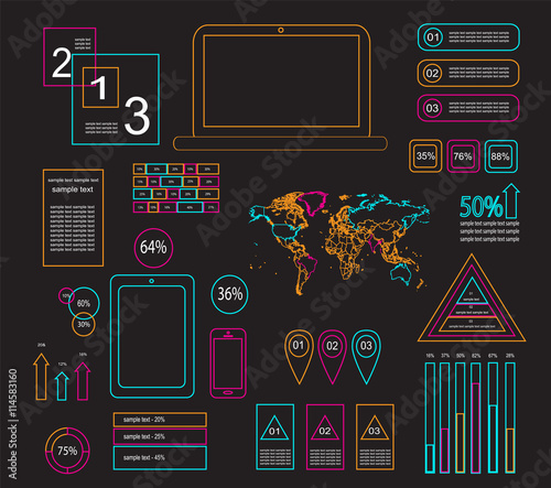 IT infographic elemets