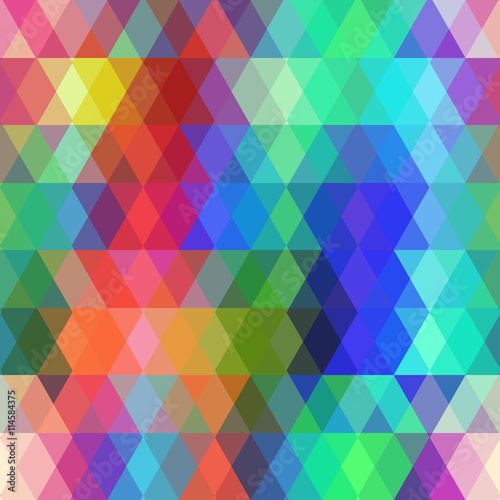 Abstract hipsters seamless pattern with colored rhombus. Geometric background. Vector