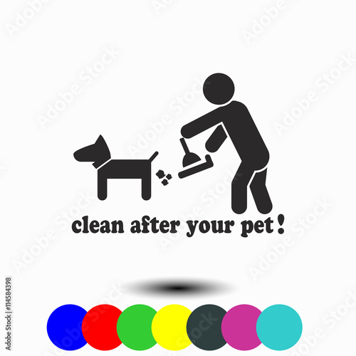 Clean after pet icon. 