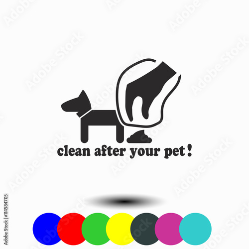 Clean after pet icon. 