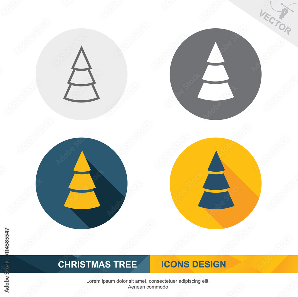 CHRISTMAS TREE icon vector design 2 CHRISTMAS TREE icon vector design 2
