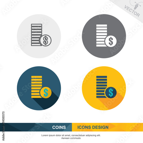 COINS icon vector design