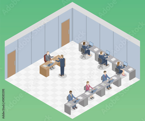 office and business persons, vector illustration