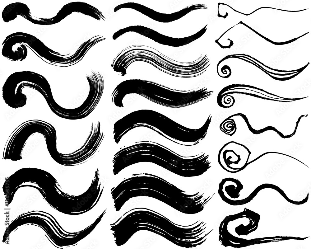 書道 手書き 曲線 毛筆イラスト Stock Vector Adobe Stock 書道 手書き 曲線 毛筆イラスト Stock Vector Adobe Stock