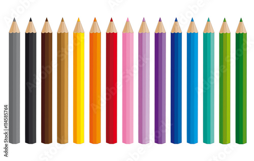 colorful crayons collection icons