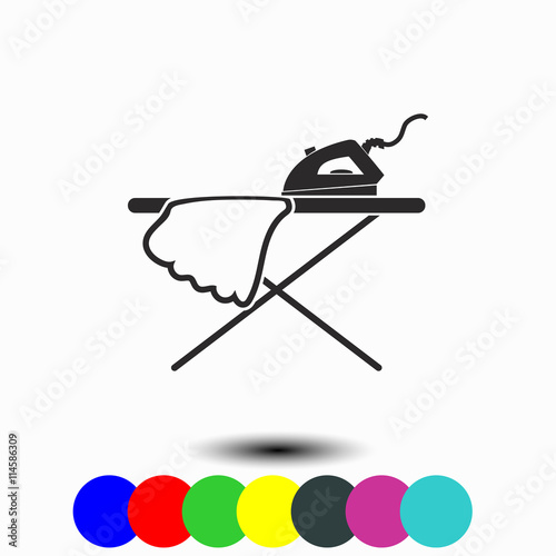 Icon of iron and ironing board