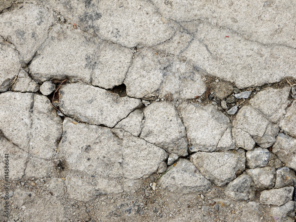 Obraz premium Cracked concrete texture closeup background