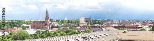 Panoramic view of Munich from the Deutsches Museum. Munich, June 2016