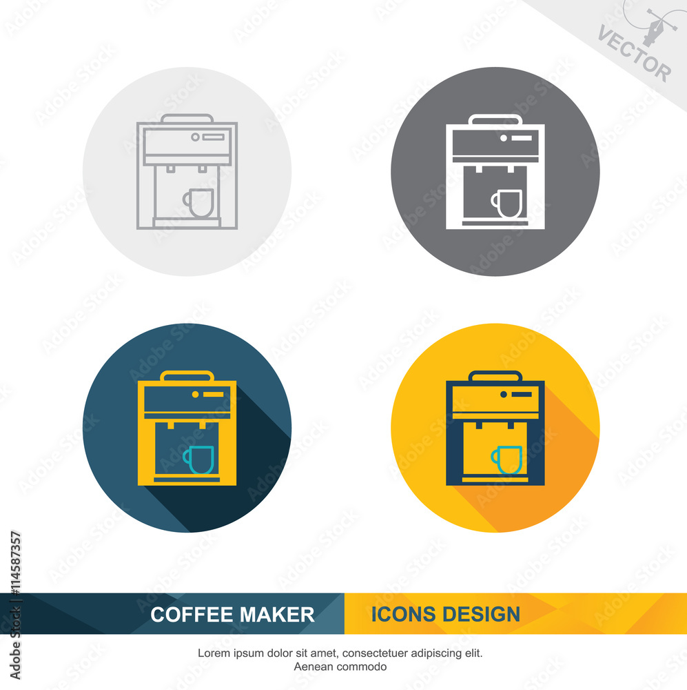COFFEE MAKER icon vector design