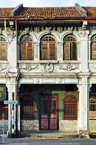 chinese malay colonial architecture in penang old town malaysia