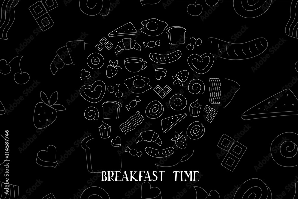 Braekfast time vector