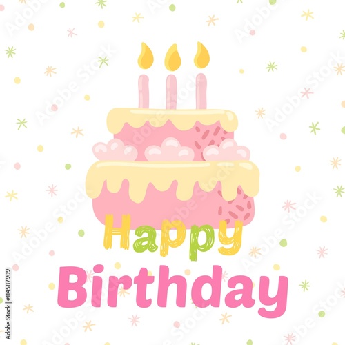 Birthday cupcake vector icons.