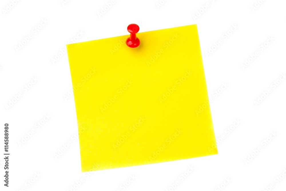 Illustrative image of pushpin on yellow paper Illustrative image of pushpin on yellow paper