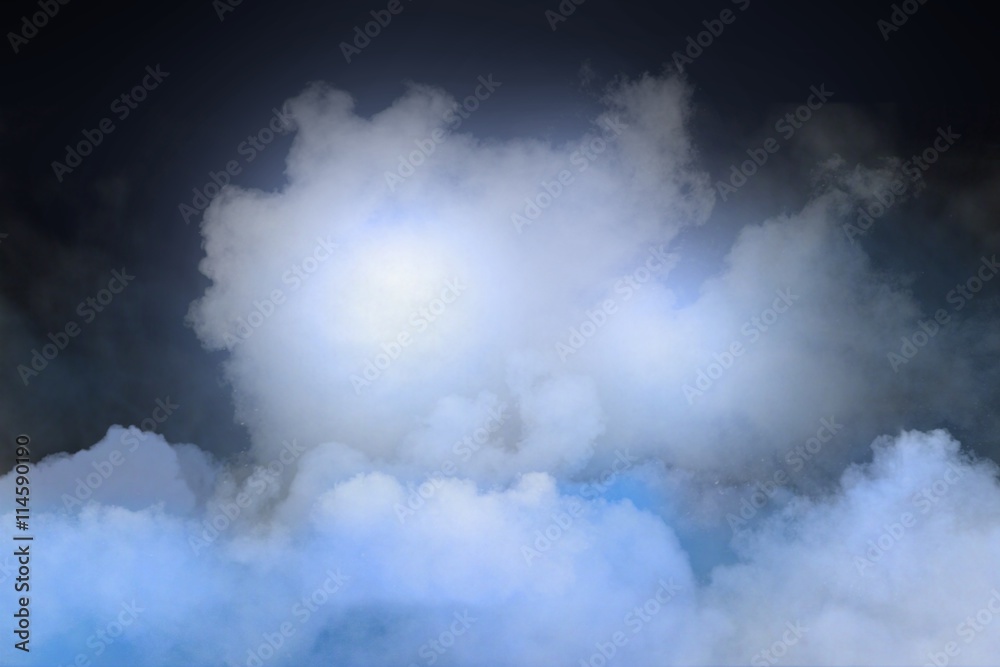 Abstract cloudy sky with lights