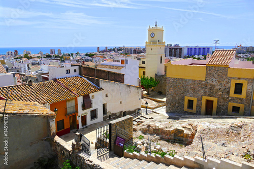 vistas parciales de edificios en  un pueblo turistico en oropesa castellon valencia photo