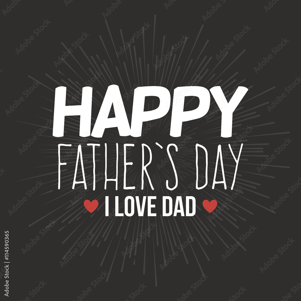 Obraz premium father day label