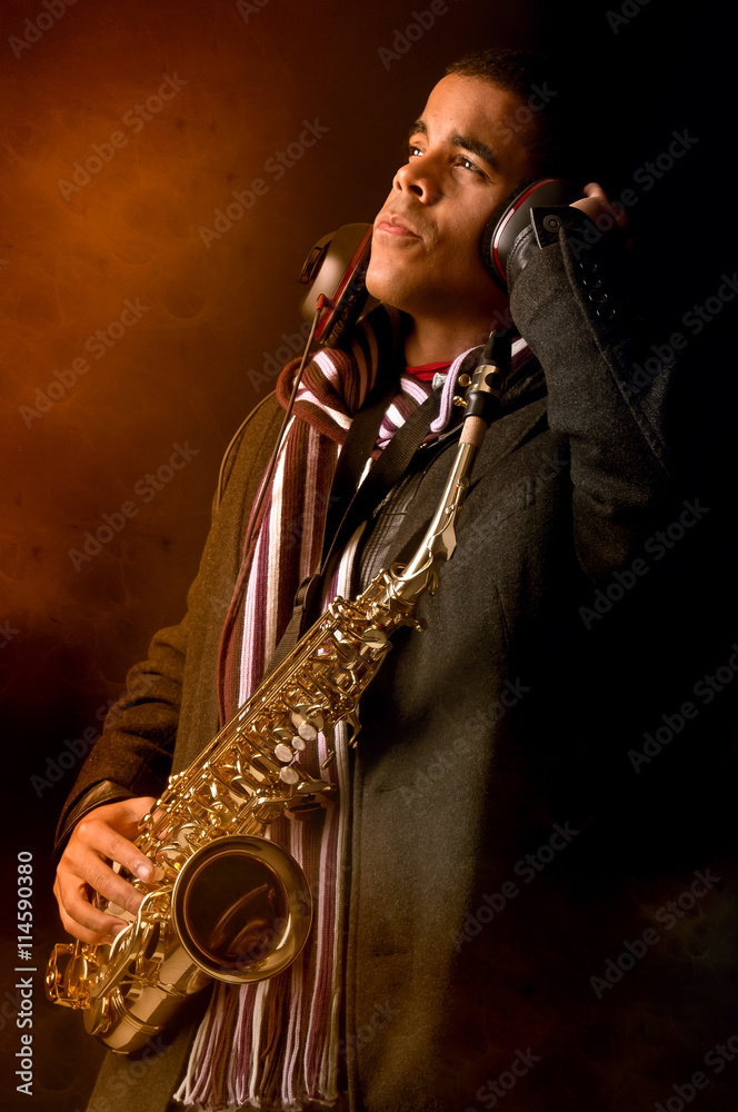 Naklejka premium Musician