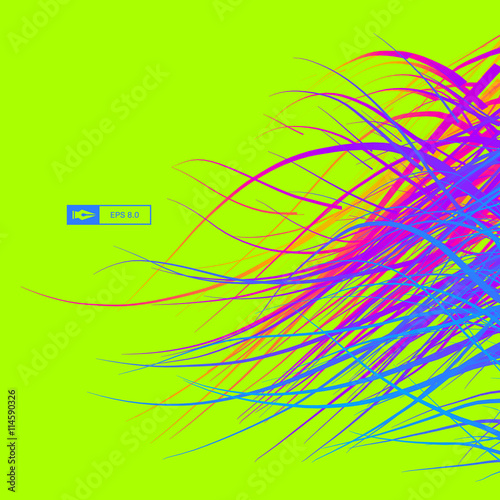 Optical Fiber. Vector Illustration. 3D Abstract Background. 