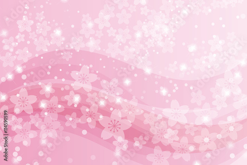 桜ピンクウェーブ背景