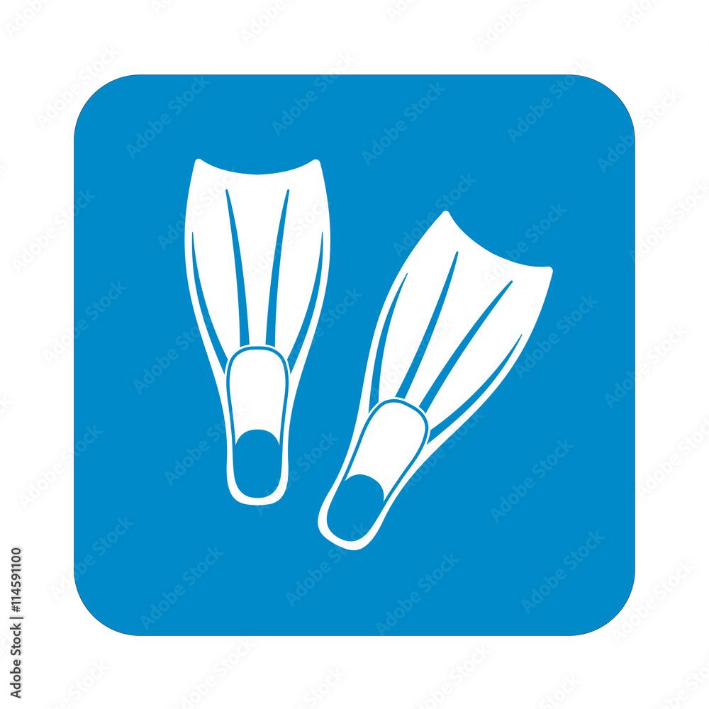 Diving flippers icon. Vector illustration Diving flippers icon. Vector illustration