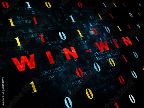 Finance concept: Win-Win on Digital background