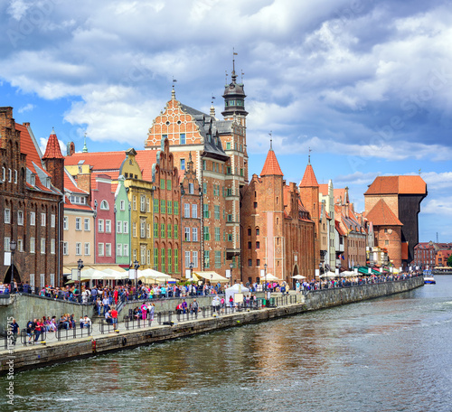Old town of Gdansk on Motlawa river, Poland
