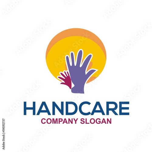 Hand care symbol logo  soap hand sanitizer natural healthy