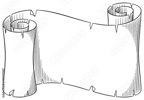 alte Pergament Rolle mit Textfreiraum 