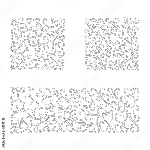 stock vector abstract set of wave pattern. summer design element