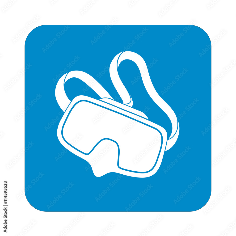 Diving mask icon isolated. Vector illustration Diving mask icon isolated. Vector illustration