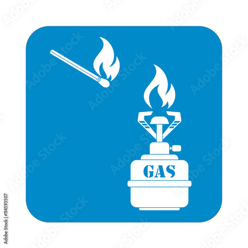 Camping stove icon vector. Vector illustration.
